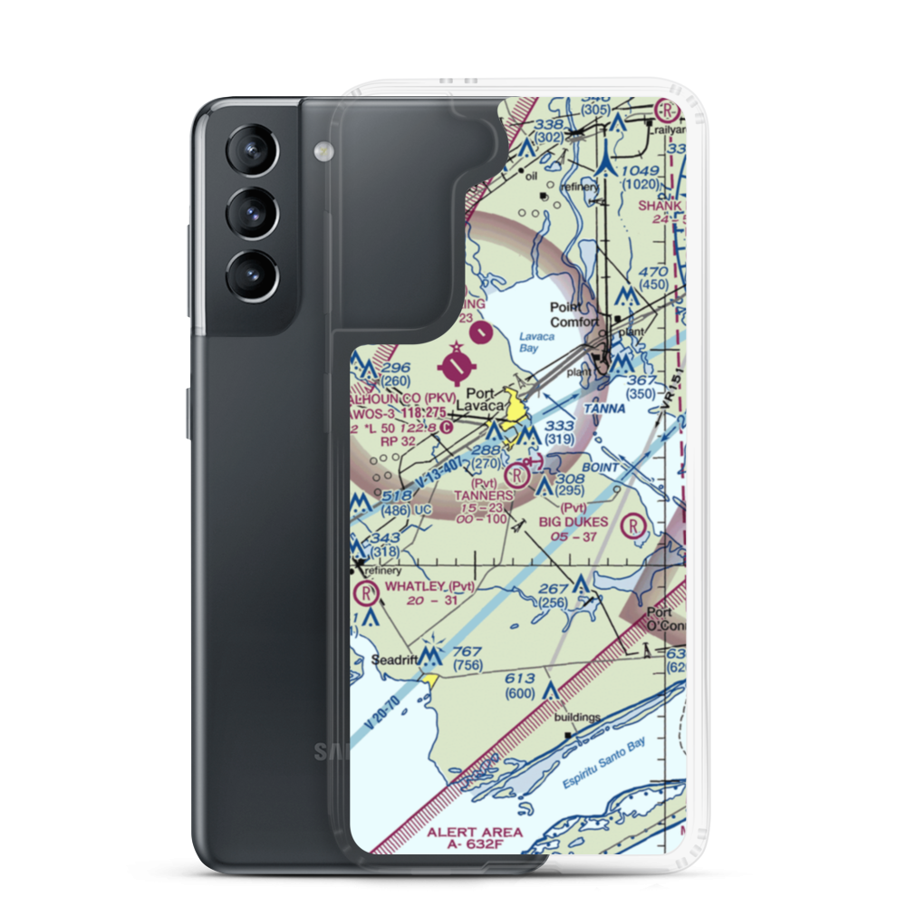 Tanner's Airport (9TE4) VFR Sectional Samsung Case Samsung Galaxy S21 model shown