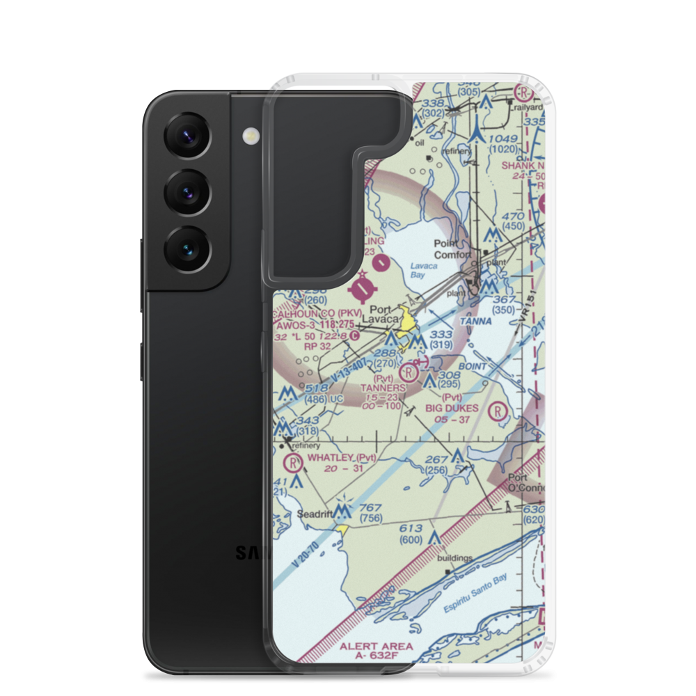 Tanner's Airport (9TE4) VFR Sectional Samsung Case Samsung Galaxy S22 model shown