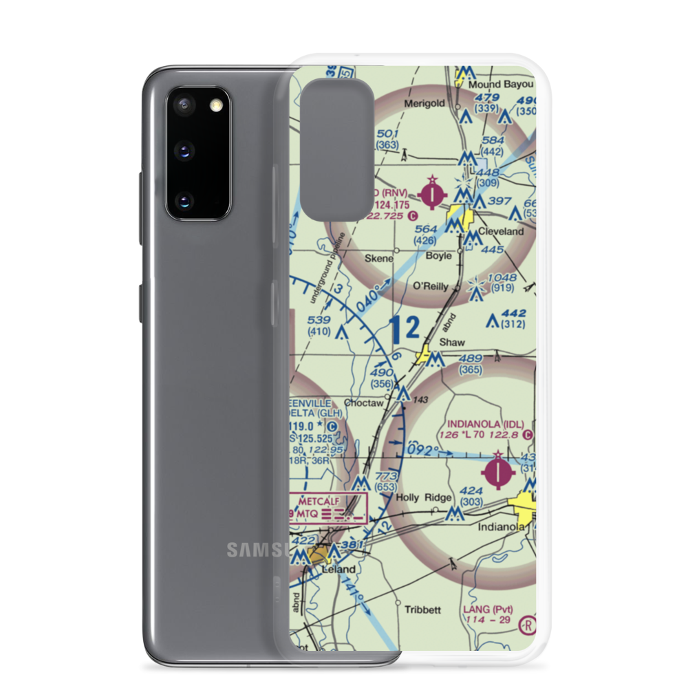 Tapley Airport (1MS0) VFR Sectional Samsung Case Samsung Galaxy S20 model shown