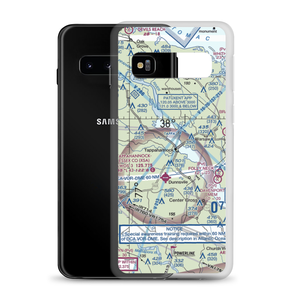 Tappahannock Municipal Airport (W79) VFR Sectional Samsung Case Samsung Galaxy S10 model shown