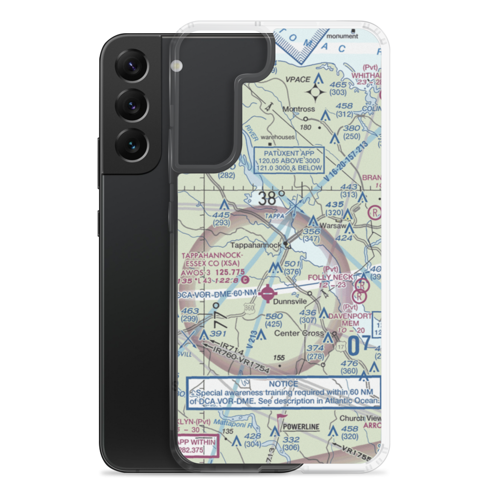 Tappahannock Municipal Airport (W79) VFR Sectional Samsung Case Samsung Galaxy S22 Plus model shown