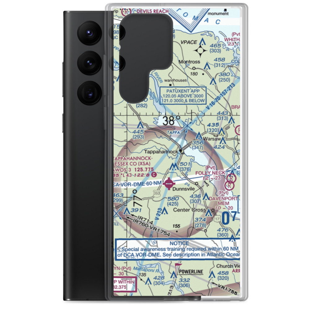 Tappahannock Municipal Airport (W79) VFR Sectional Samsung Case Samsung Galaxy S22 Ultra model shown