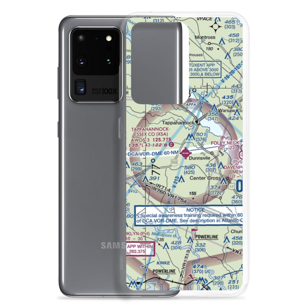 Tappahannock-Essex County Airport (XSA) VFR Sectional Samsung Case Samsung Galaxy S20 Ultra model shown