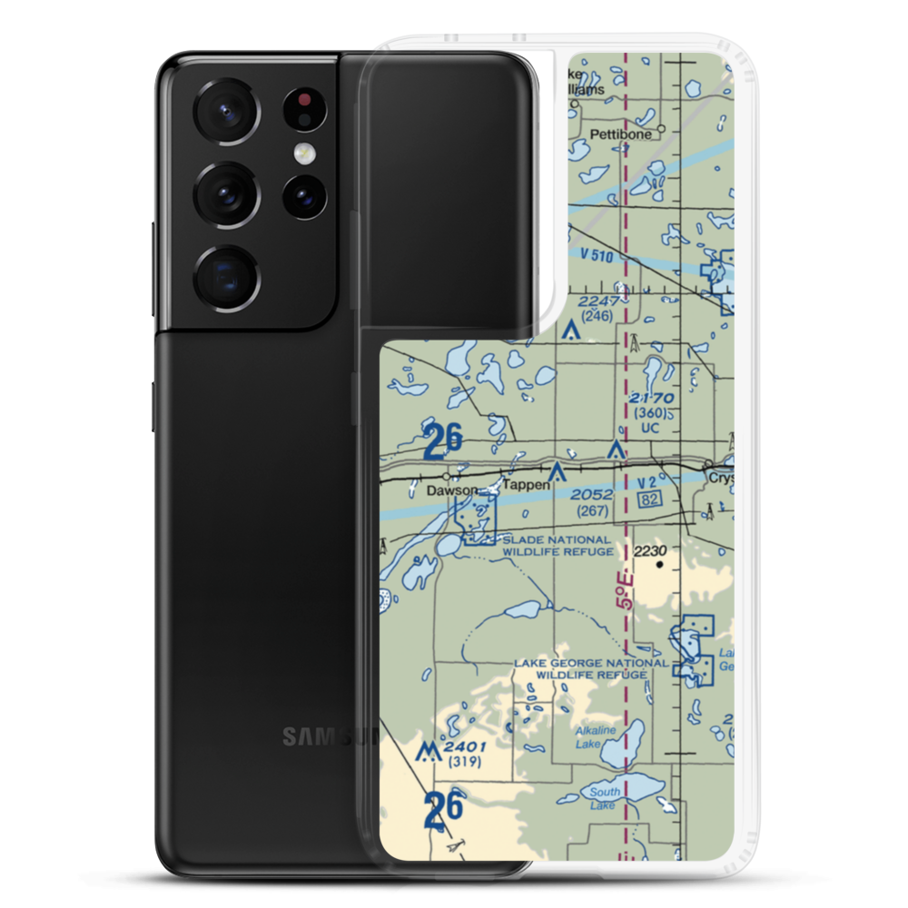 Tappen Airstrip (8NA0) VFR Sectional Samsung Case Samsung Galaxy S21 Ultra model shown