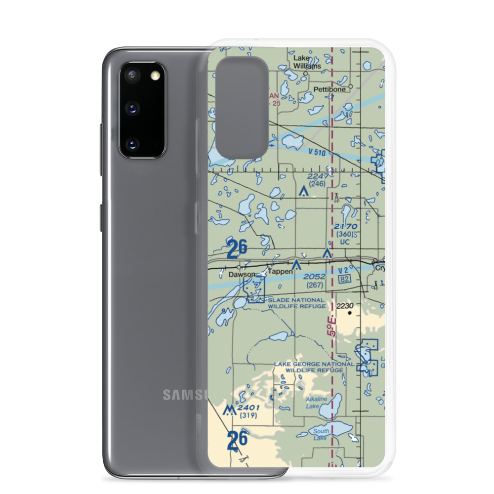 Tappen Airstrip (8NA0) VFR Sectional Samsung Case Samsung Galaxy S20 model shown