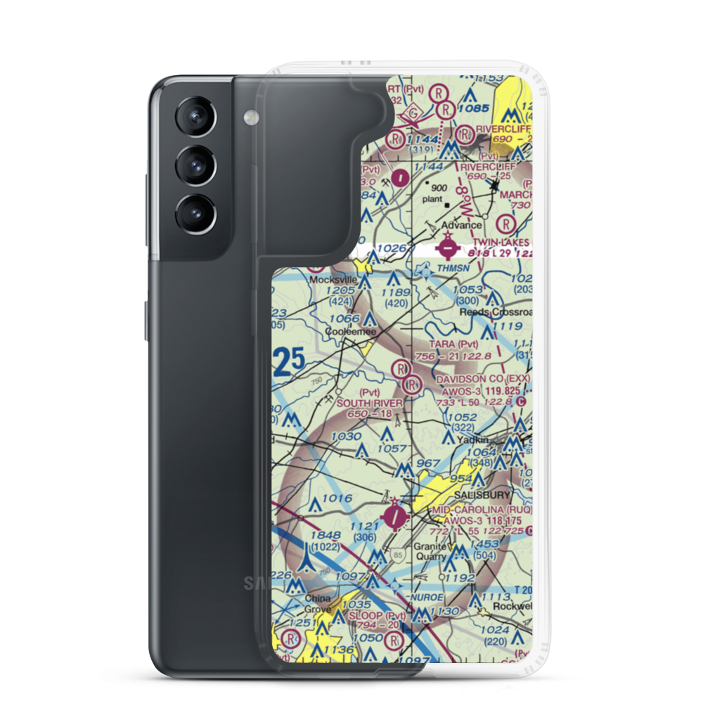 Tara Airbase Airport (5NC1) VFR Sectional Samsung Case Samsung Galaxy S21 model shown