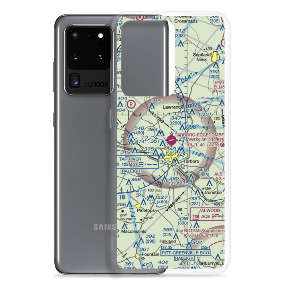 Tarboro Edgecombe Airport (ETC) VFR Sectional Samsung Case Samsung Galaxy S20 Ultra model shown