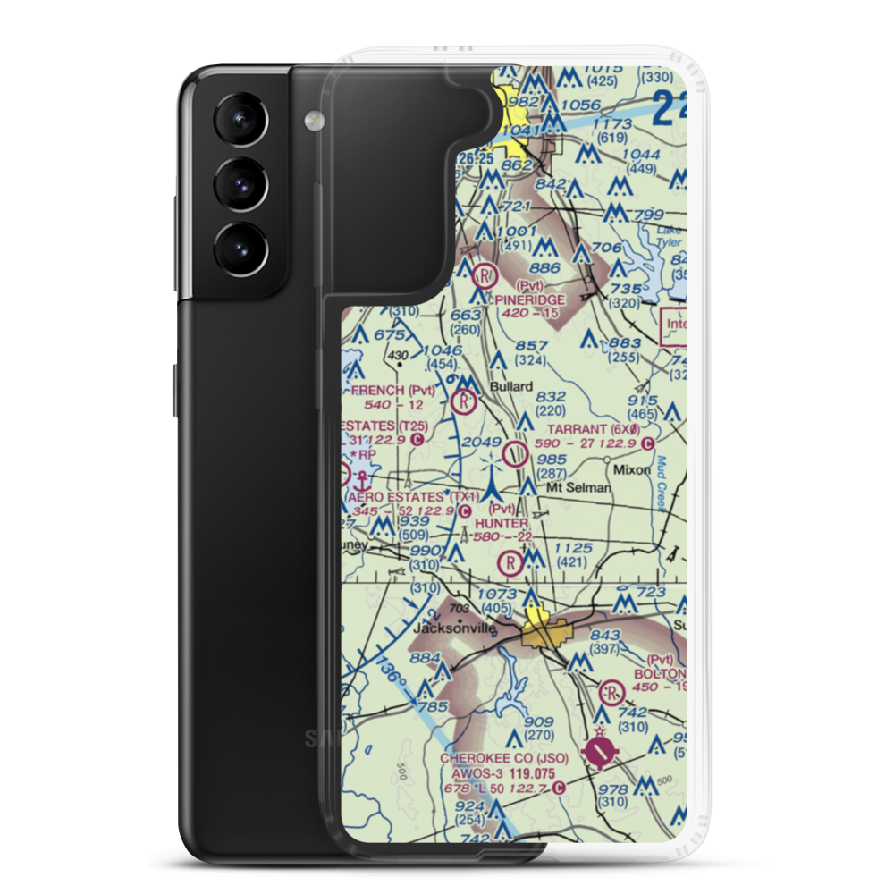 Tarrant Field (6X0) VFR Sectional Samsung Case Samsung Galaxy S21 Plus model shown