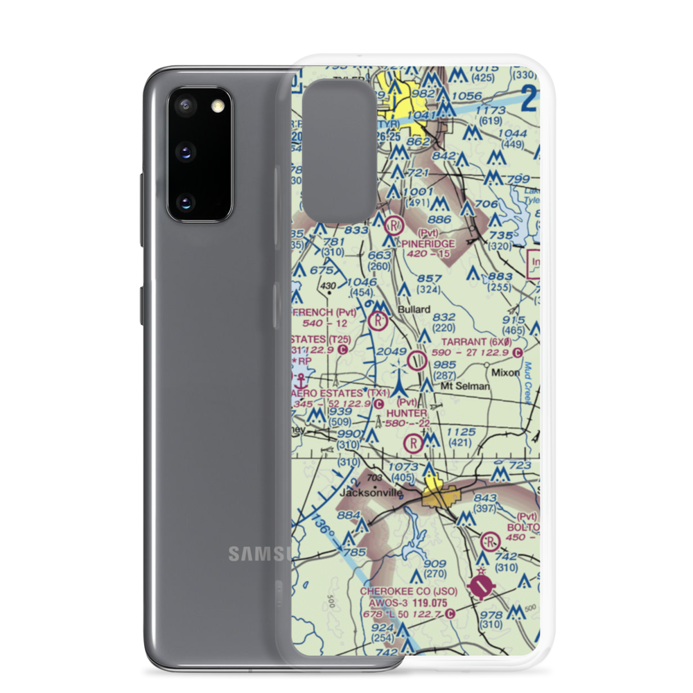 Tarrant Field (6X0) VFR Sectional Samsung Case Samsung Galaxy S20 model shown