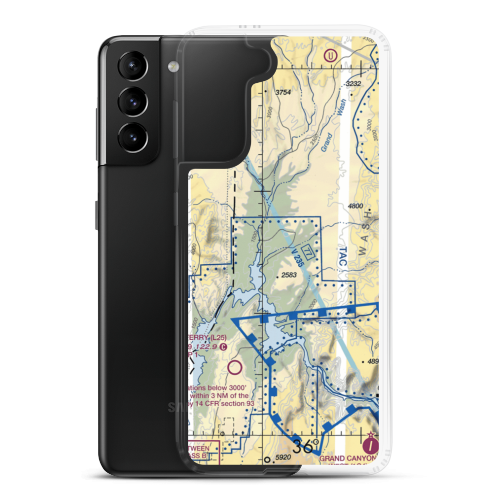 Tassi Airport (US-0033) VFR Sectional Samsung Case Samsung Galaxy S21 Plus model shown