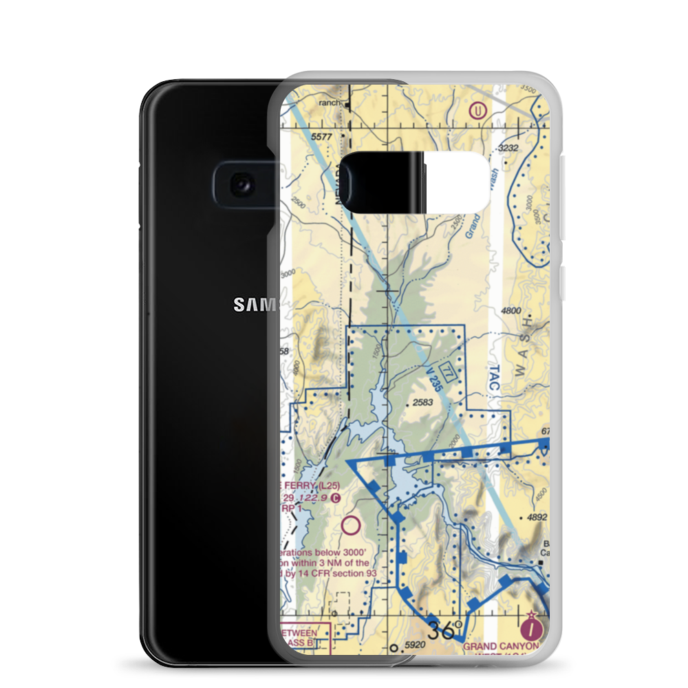Tassi Airport (US-0033) VFR Sectional Samsung Case Samsung Galaxy S10e model shown