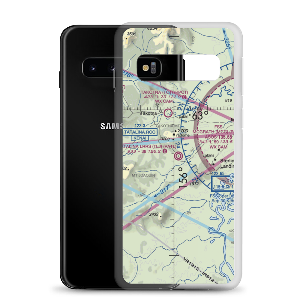 Tatalina LRRS Airport (TLJ) VFR Sectional Samsung Case Samsung Galaxy S10 model shown