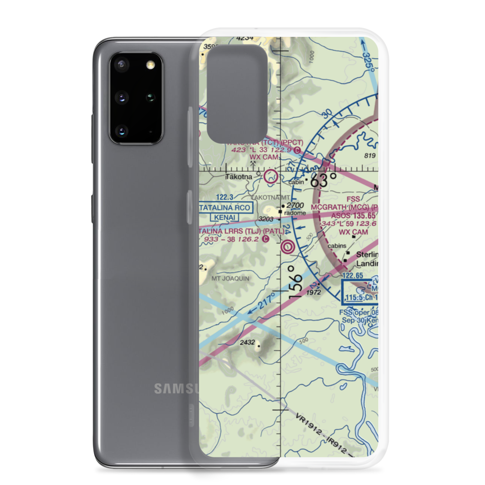 Tatalina LRRS Airport (TLJ) VFR Sectional Samsung Case Samsung Galaxy S20 Plus model shown