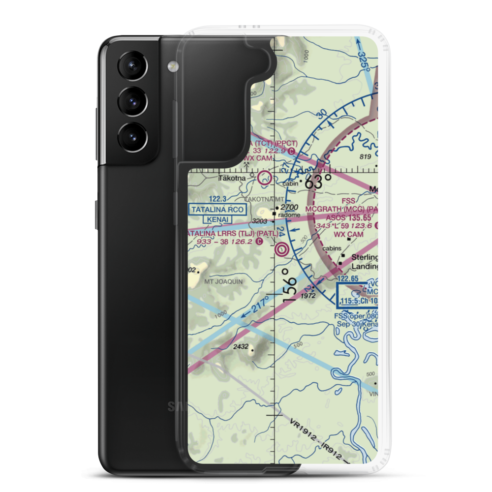 Tatalina LRRS Airport (TLJ) VFR Sectional Samsung Case Samsung Galaxy S21 Plus model shown