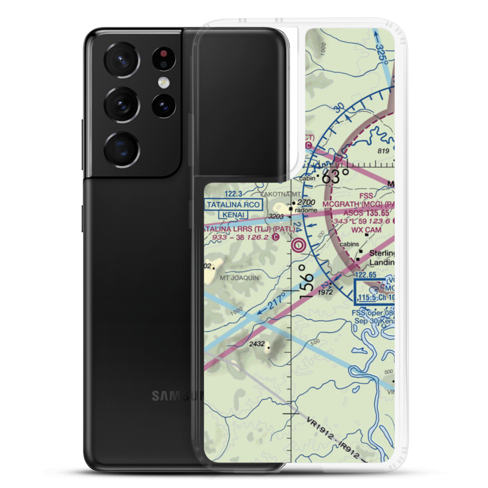 Tatalina LRRS Airport (TLJ) VFR Sectional Samsung Case Samsung Galaxy S21 Ultra model shown