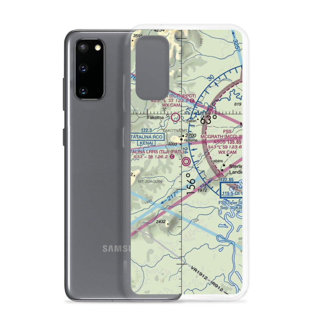 Tatalina LRRS Airport (TLJ) VFR Sectional Samsung Case Samsung Galaxy S20 model shown