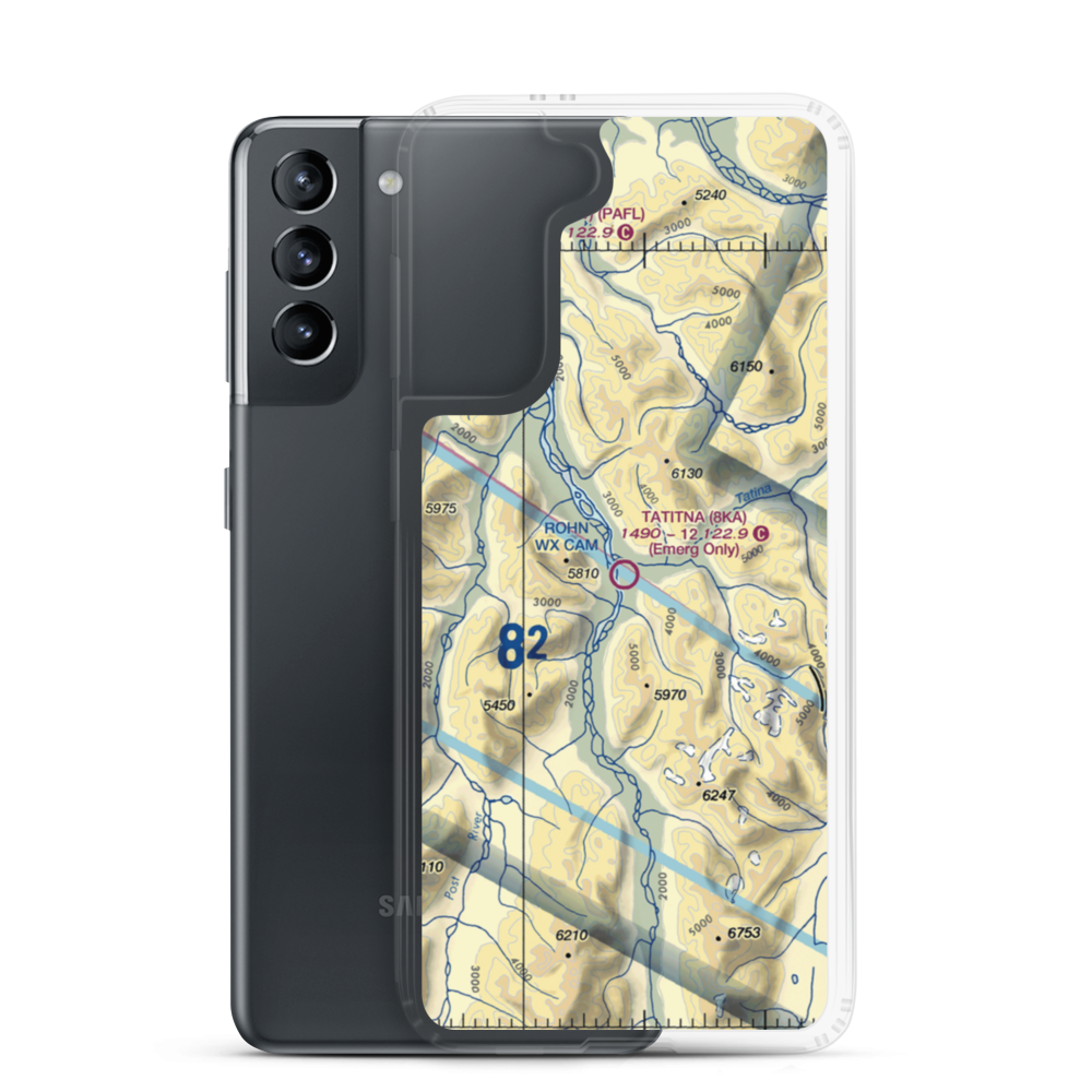 Tatitna Airport (8KA) VFR Sectional Samsung Case Samsung Galaxy S21 model shown