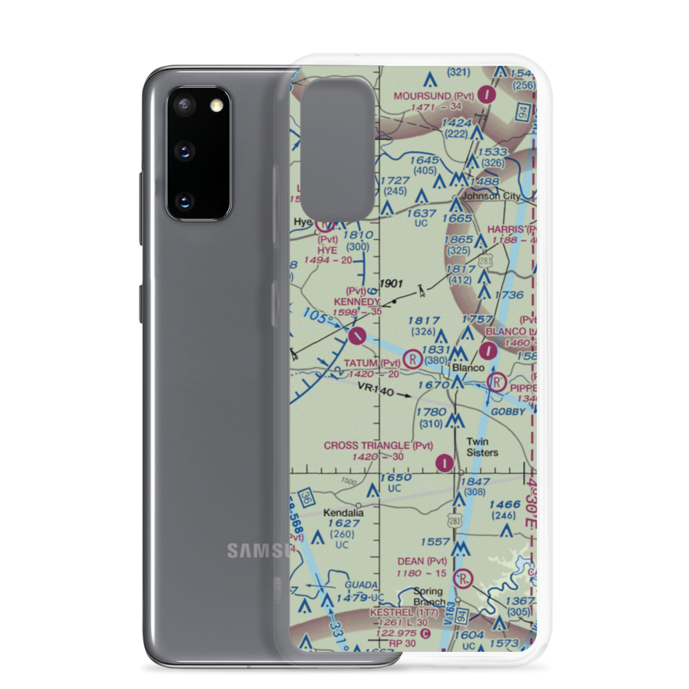Tatum Ranch Airport (26XS) VFR Sectional Samsung Case Samsung Galaxy S20 model shown