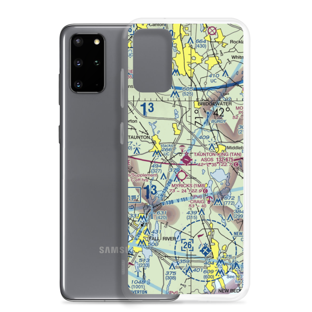 Taunton Municipal King Field (TAN) VFR Sectional Samsung Case Samsung Galaxy S20 Plus model shown