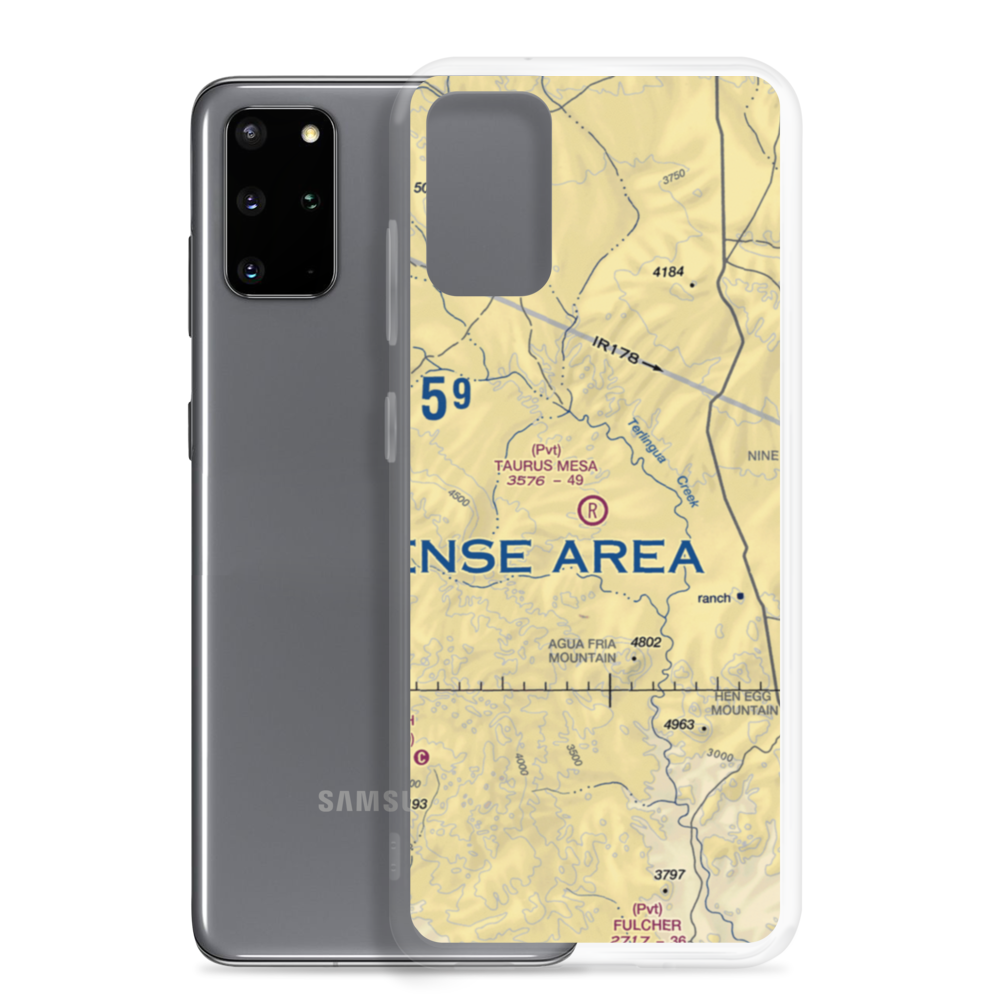 Taurus Mesa Airport (4TE4) VFR Sectional Samsung Case Samsung Galaxy S20 Plus model shown