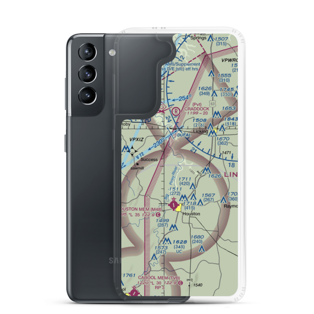 Taus River Ranch Airport (MU86) VFR Sectional Samsung Case Samsung Galaxy S21 model shown