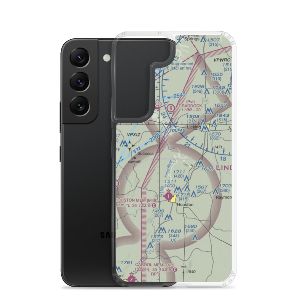 Taus River Ranch Airport (MU86) VFR Sectional Samsung Case Samsung Galaxy S22 model shown