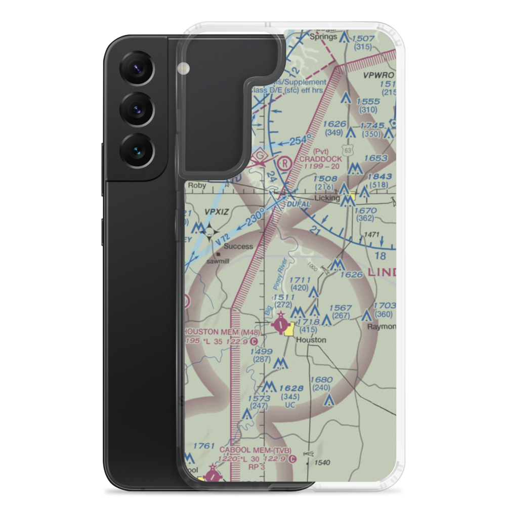 Taus River Ranch Airport (MU86) VFR Sectional Samsung Case Samsung Galaxy S22 Plus model shown