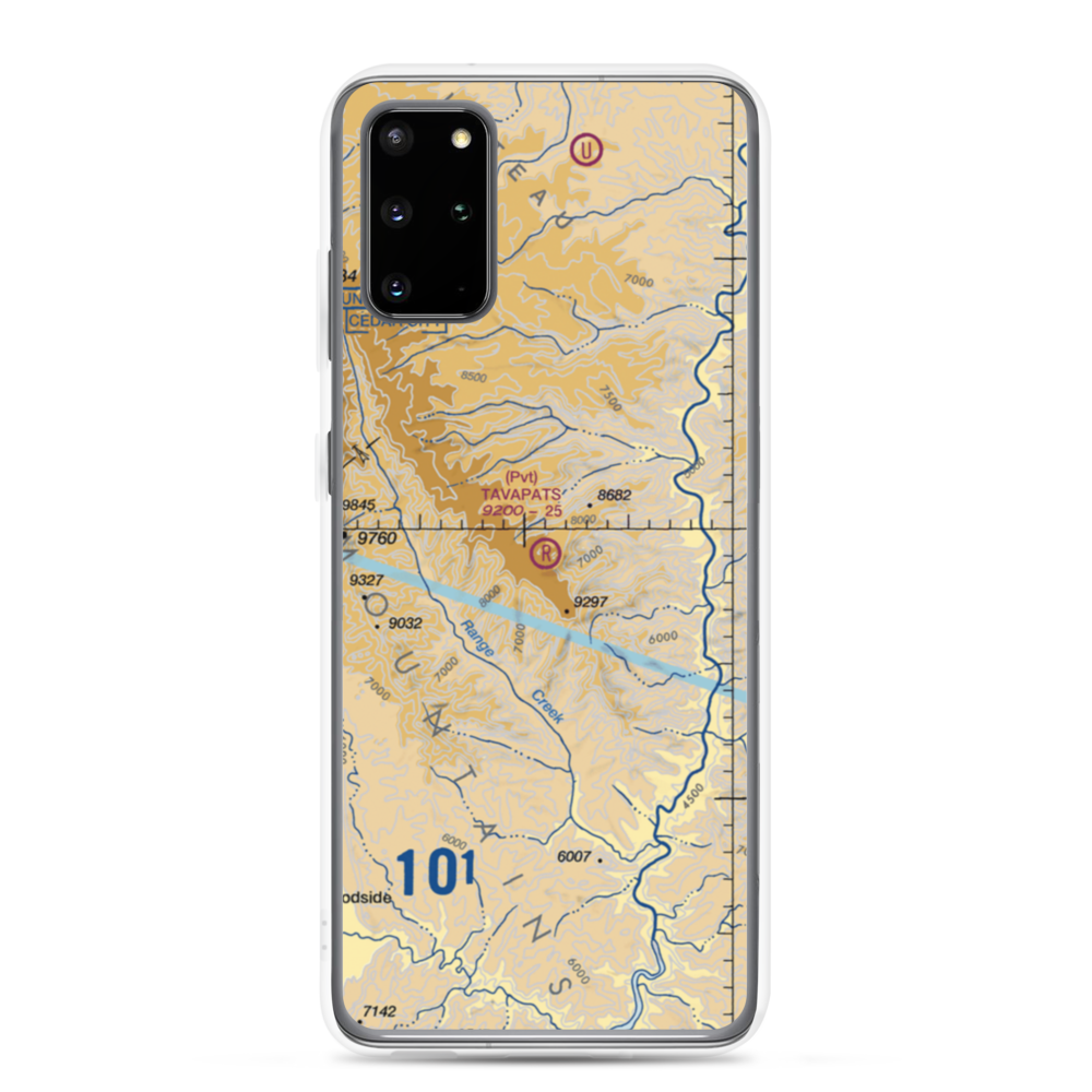 Tavapats Ranch Airport (UT09) VFR Sectional Samsung Case Samsung Galaxy S20 Plus model shown