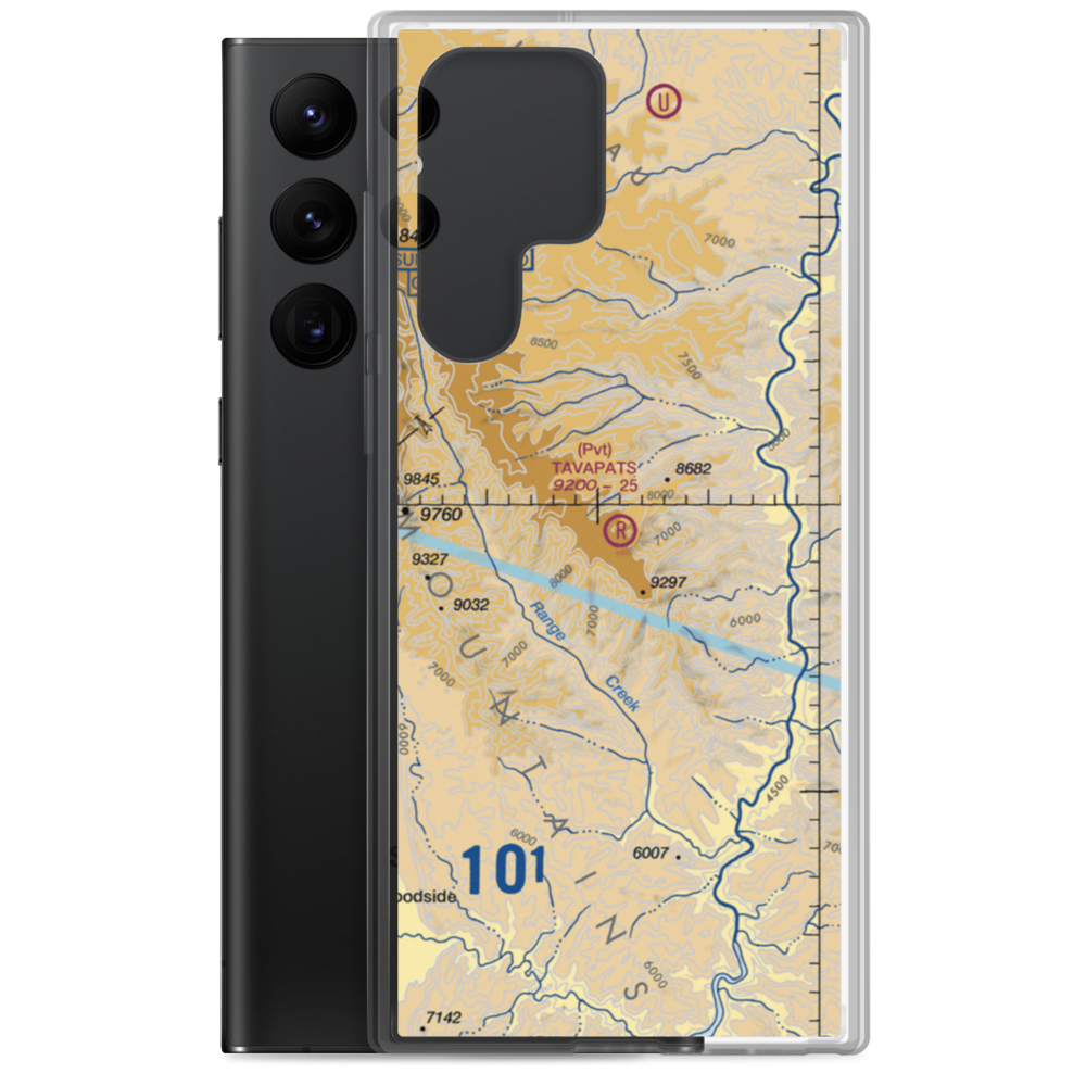 Tavapats Ranch Airport (UT09) VFR Sectional Samsung Case Samsung Galaxy S22 Ultra model shown