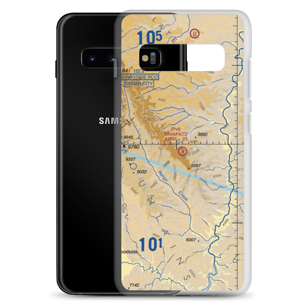 Tavapats Ranch Airport (UT09) VFR Sectional Samsung Case Samsung Galaxy S10+ model shown