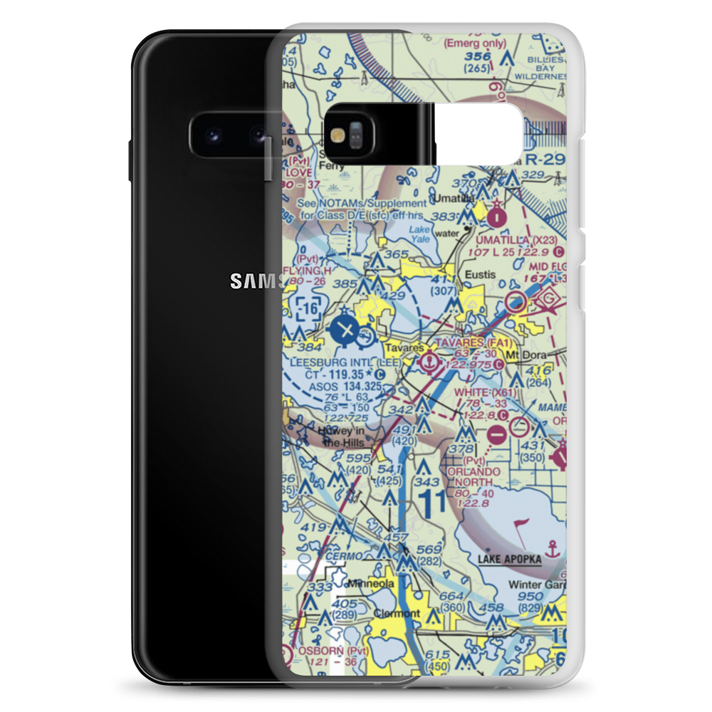 Tavares Seaplane Base (FA1) VFR Sectional Samsung Case Samsung Galaxy S10+ model shown