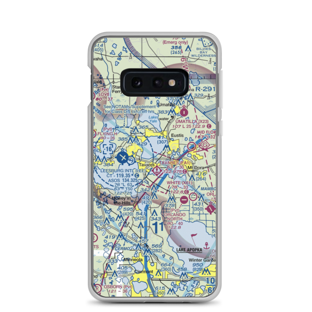 Tavares Seaplane Base (FA1) VFR Sectional Samsung Case Samsung Galaxy S10e model shown