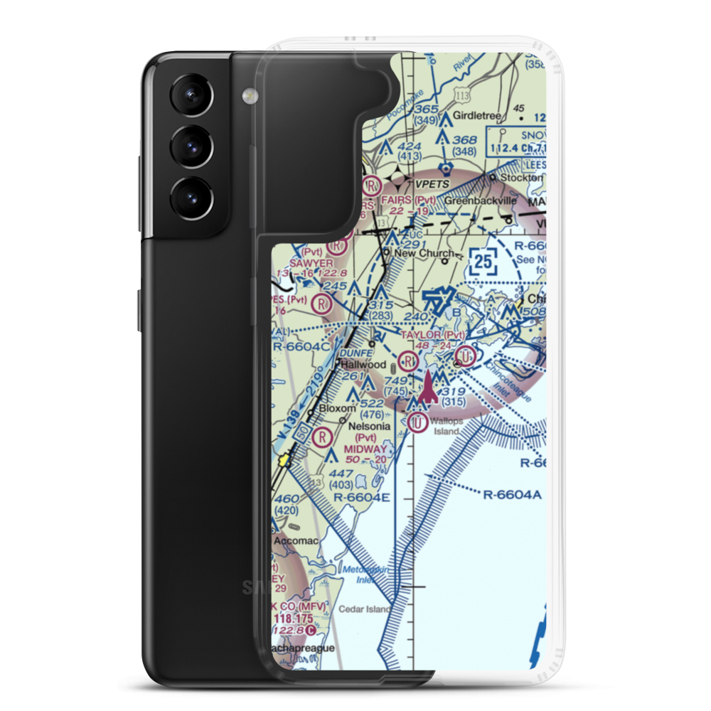 Taylor Airport (4VA6) VFR Sectional Samsung Case Samsung Galaxy S21 Plus model shown