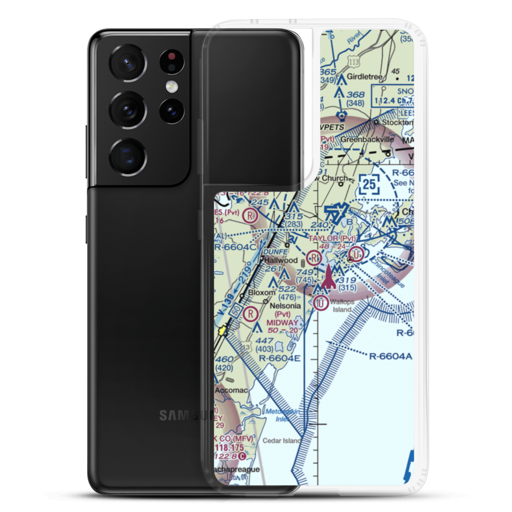 Taylor Airport (4VA6) VFR Sectional Samsung Case Samsung Galaxy S21 Ultra model shown