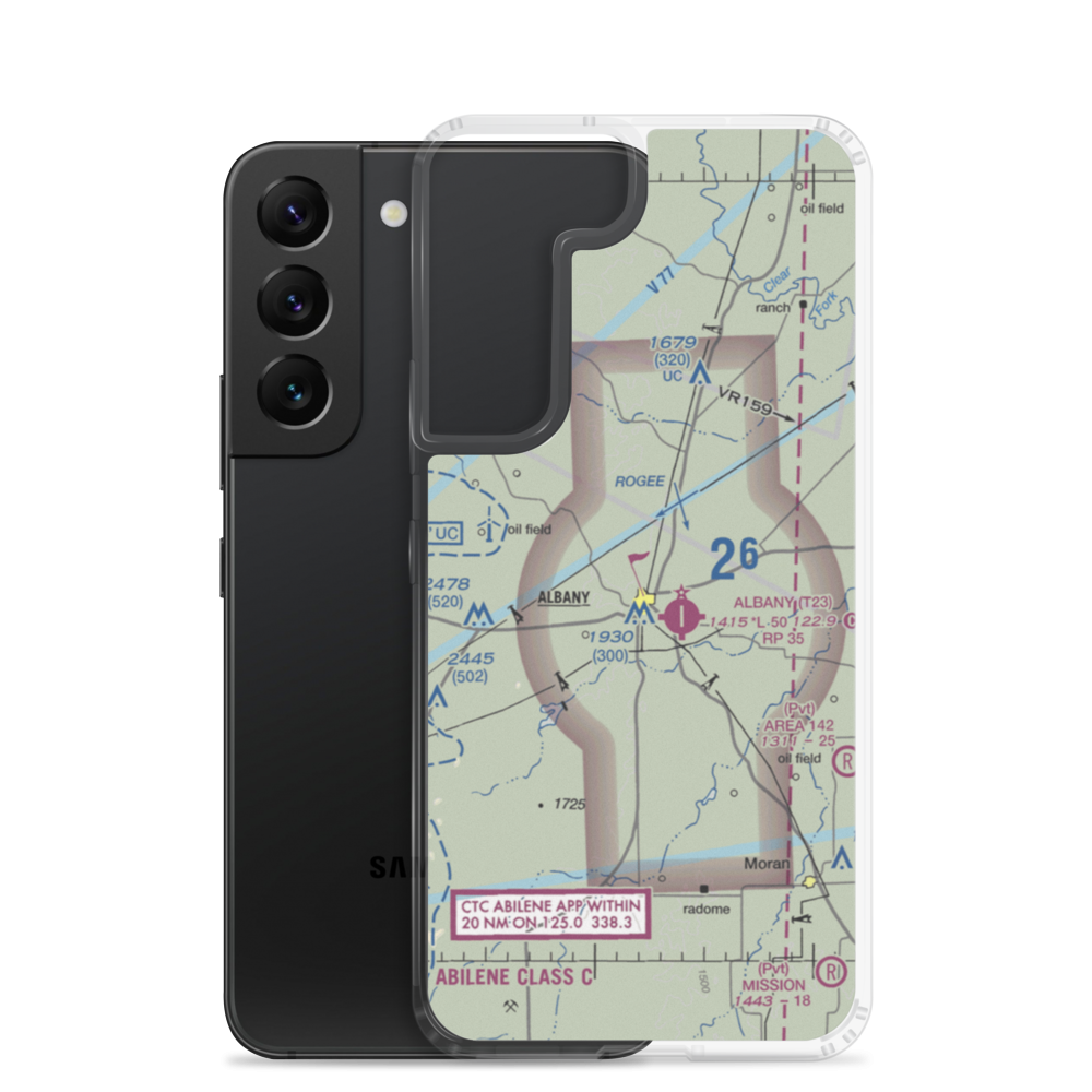 Taylor Airport (6F5) VFR Sectional Samsung Case Samsung Galaxy S22 model shown