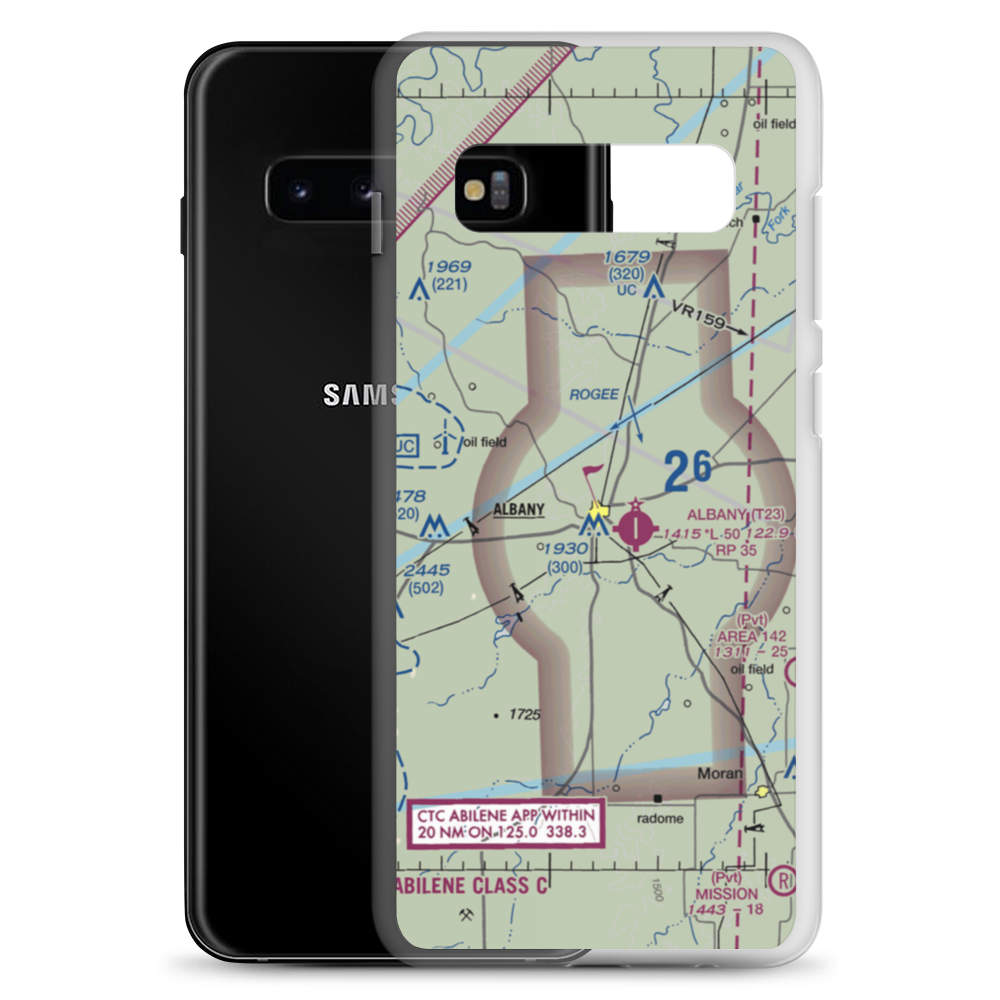 Taylor Airport (6F5) VFR Sectional Samsung Case Samsung Galaxy S10+ model shown
