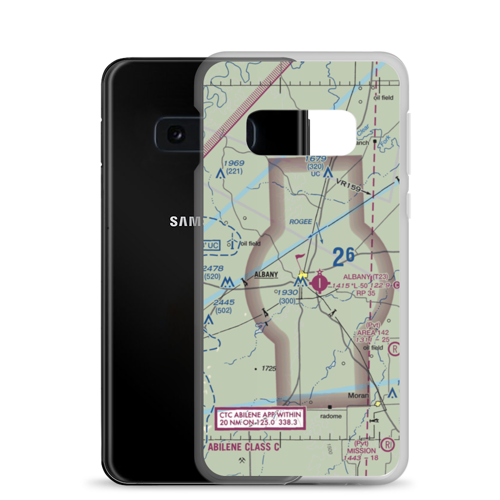 Taylor Airport (6F5) VFR Sectional Samsung Case Samsung Galaxy S10e model shown