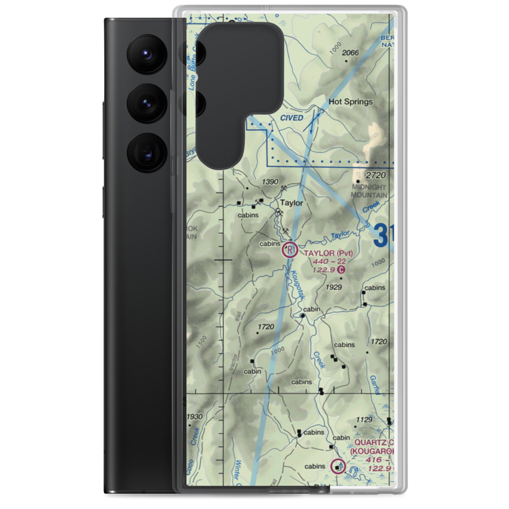 Taylor Airport (AK49) VFR Sectional Samsung Case Samsung Galaxy S22 Ultra model shown
