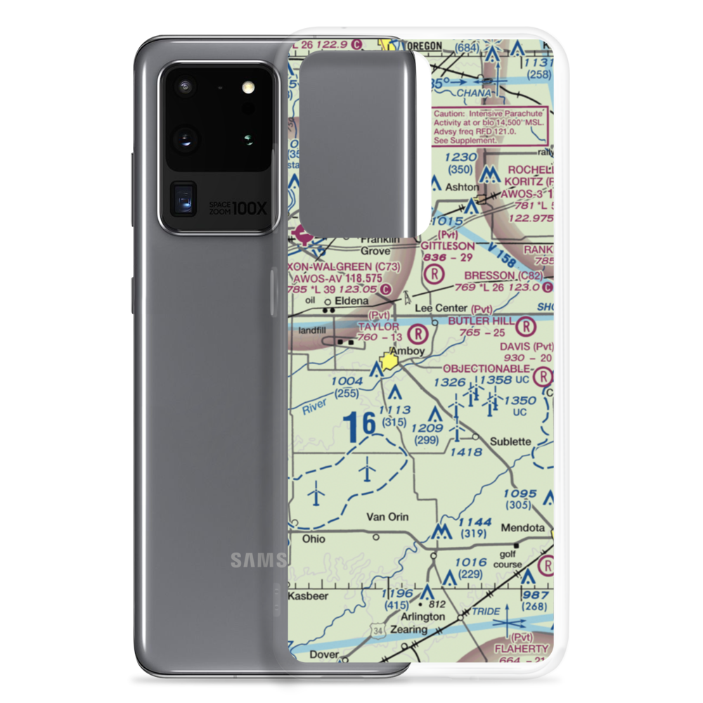 Taylor Airport (IL07) VFR Sectional Samsung Case Samsung Galaxy S20 Ultra model shown