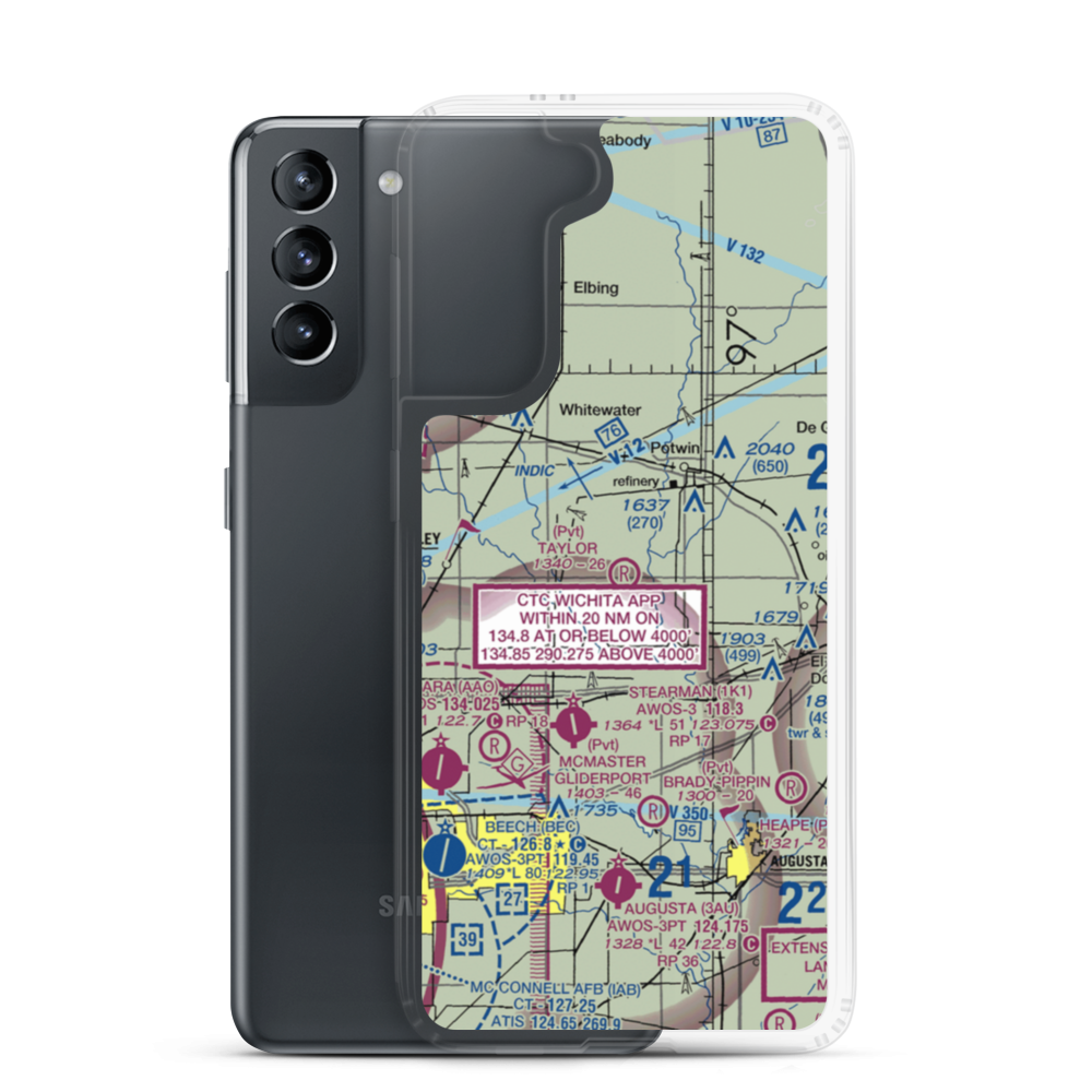 Taylor Airport (SN46) VFR Sectional Samsung Case Samsung Galaxy S21 model shown