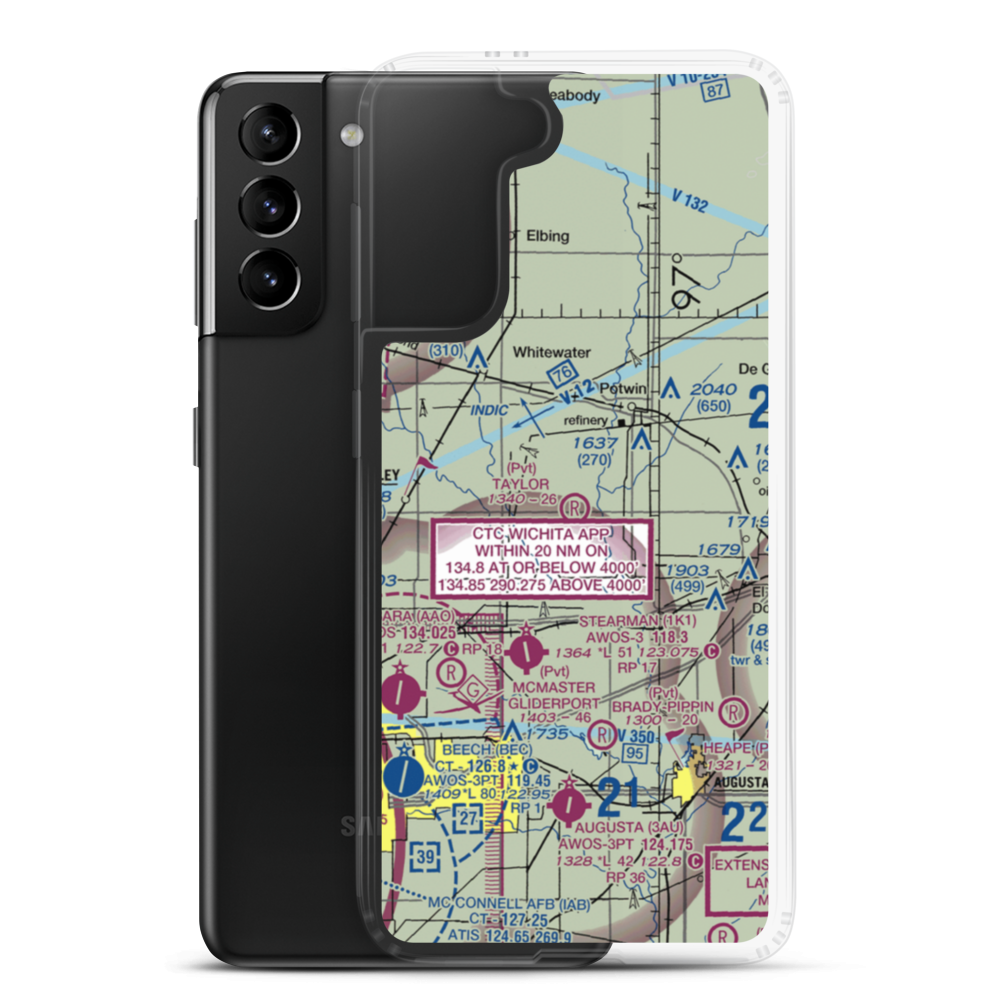 Taylor Airport (SN46) VFR Sectional Samsung Case Samsung Galaxy S21 Plus model shown