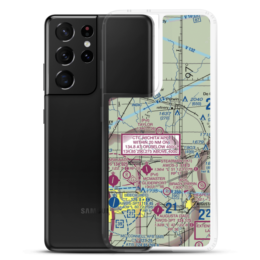 Taylor Airport (SN46) VFR Sectional Samsung Case Samsung Galaxy S21 Ultra model shown