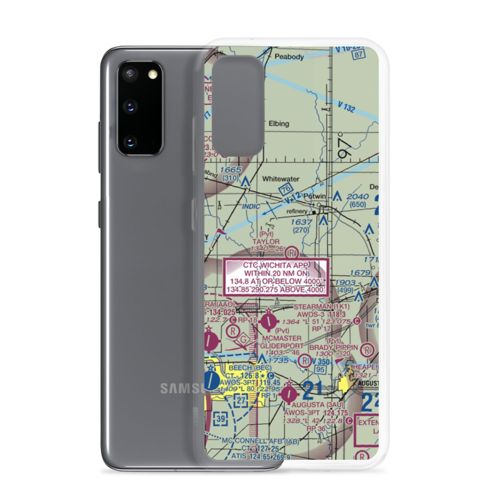 Taylor Airport (SN46) VFR Sectional Samsung Case Samsung Galaxy S20 model shown