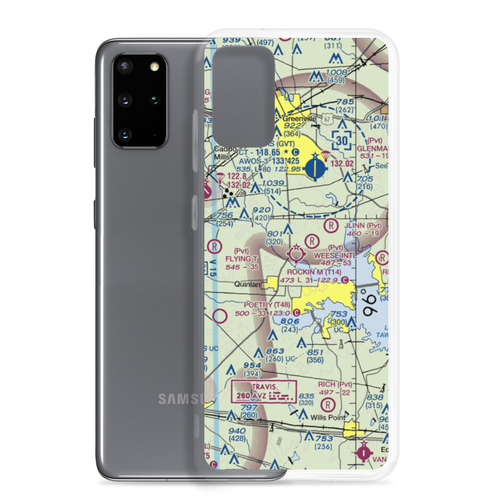 Taylor Airport (T14) VFR Sectional Samsung Case Samsung Galaxy S20 Plus model shown