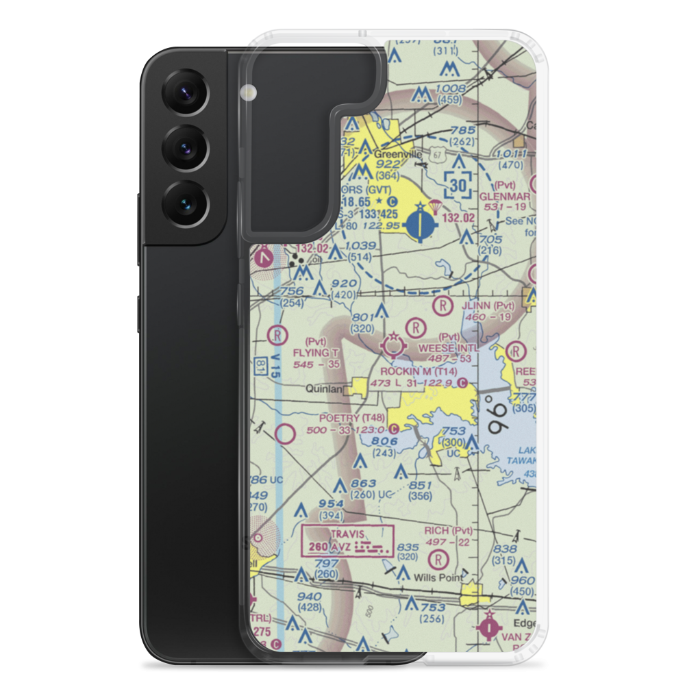 Taylor Airport (T14) VFR Sectional Samsung Case Samsung Galaxy S22 Plus model shown