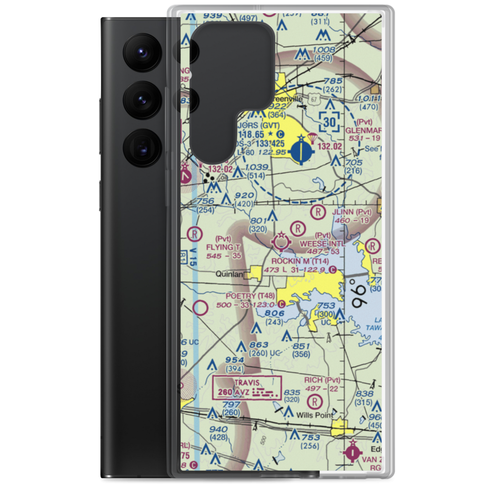 Taylor Airport (T14) VFR Sectional Samsung Case Samsung Galaxy S22 Ultra model shown