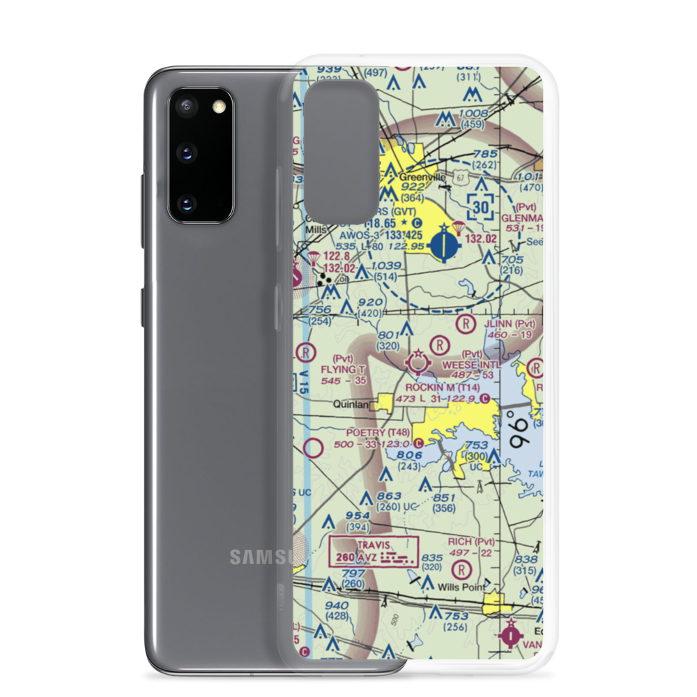 Taylor Airport (T14) VFR Sectional Samsung Case Samsung Galaxy S20 model shown