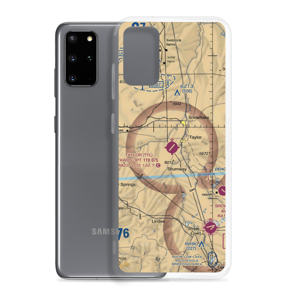Taylor Airport (TYL) VFR Sectional Samsung Case Samsung Galaxy S20 Plus model shown
