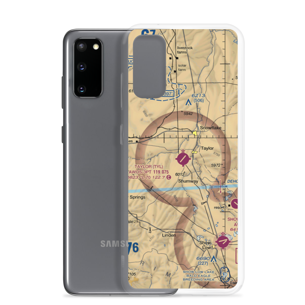 Taylor Airport (TYL) VFR Sectional Samsung Case Samsung Galaxy S20 model shown