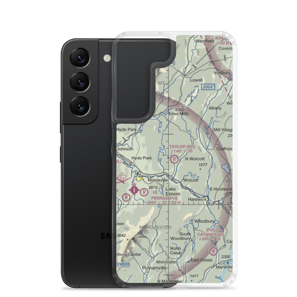 Taylor Airport (VT39) VFR Sectional Samsung Case Samsung Galaxy S22 model shown